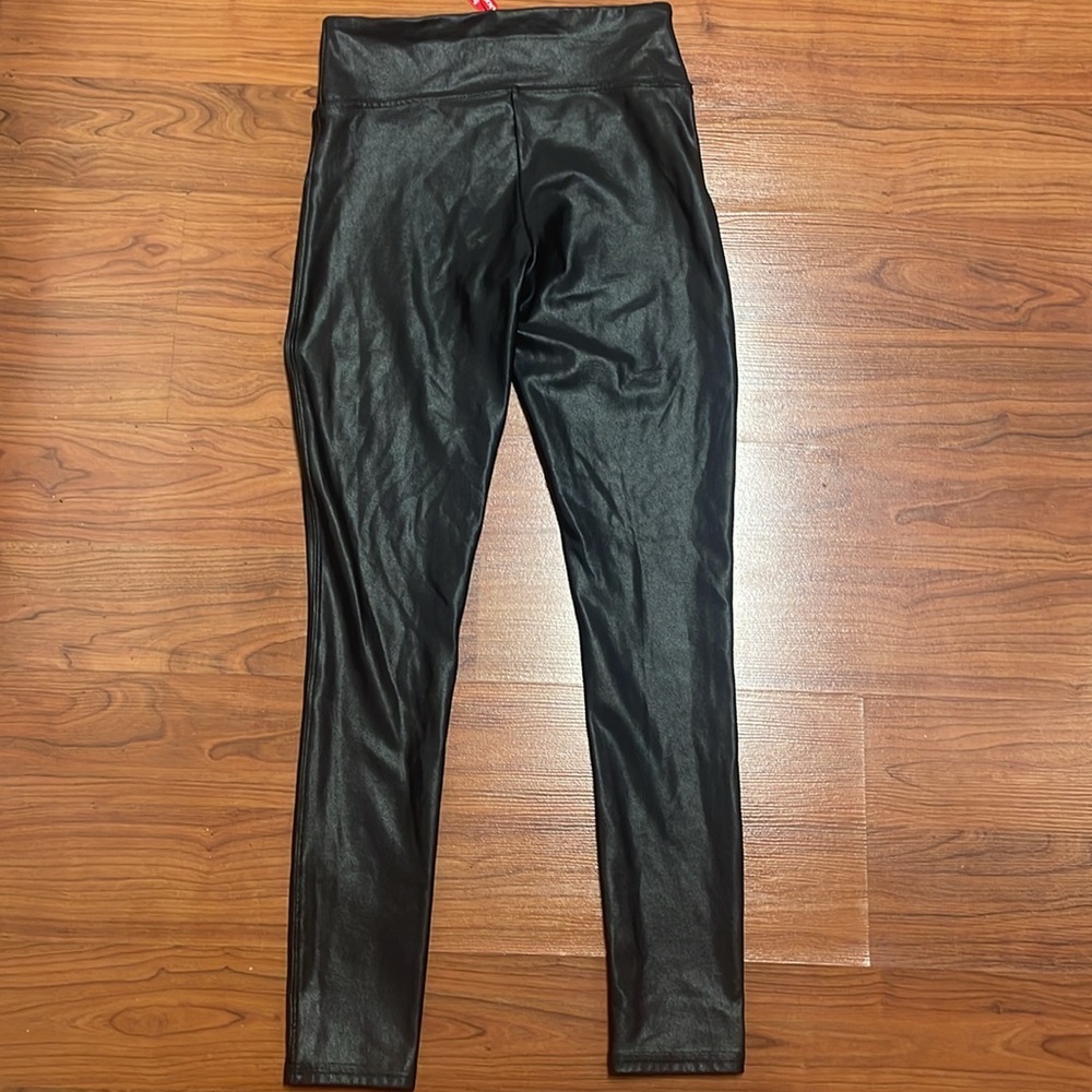 SPANX Faux Leather High Rise Black Leggings Women’s large - Picture 5 of 7